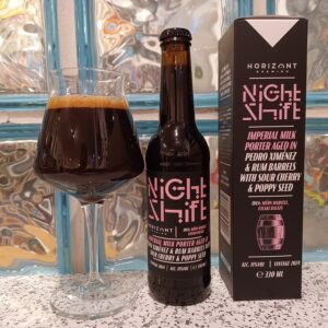 Horizont Night Shift Imperial Milk Porter aged in Pedro Ximénez & Rum Barrels with Sour Cherry & Poppy Seed 2024