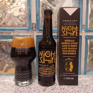 Horizont Night Shift Russian Imperial Stout aged in Rhum and Vanilla Macadamia Rum Barrels 2025
