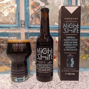Horizont Night Shift Russian Imperial Stout aged in Rum Barrels with Coconut & Chocolate 2025
